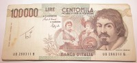 Caravaggio 1° tipo 100.000 lire